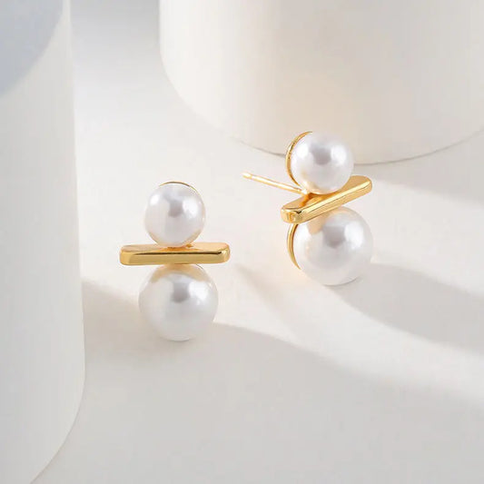 Boucles d’oreilles polyvalentes avec perles La Mode XL