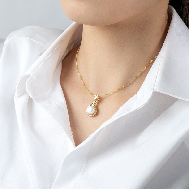 Collier de perles d'eau douce blanches Little Swan