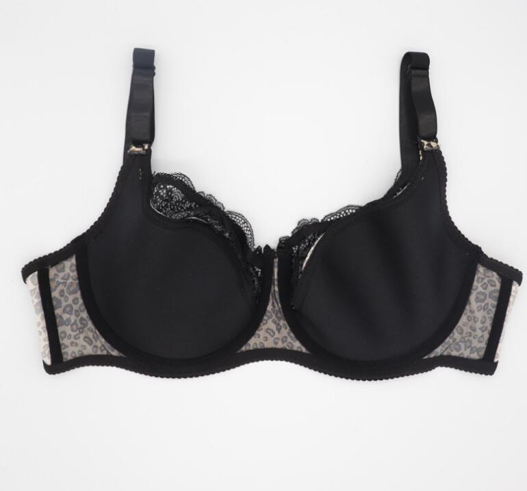 Soutien-gorge et culotte grande taille en dentelle sexy imprimé léopard