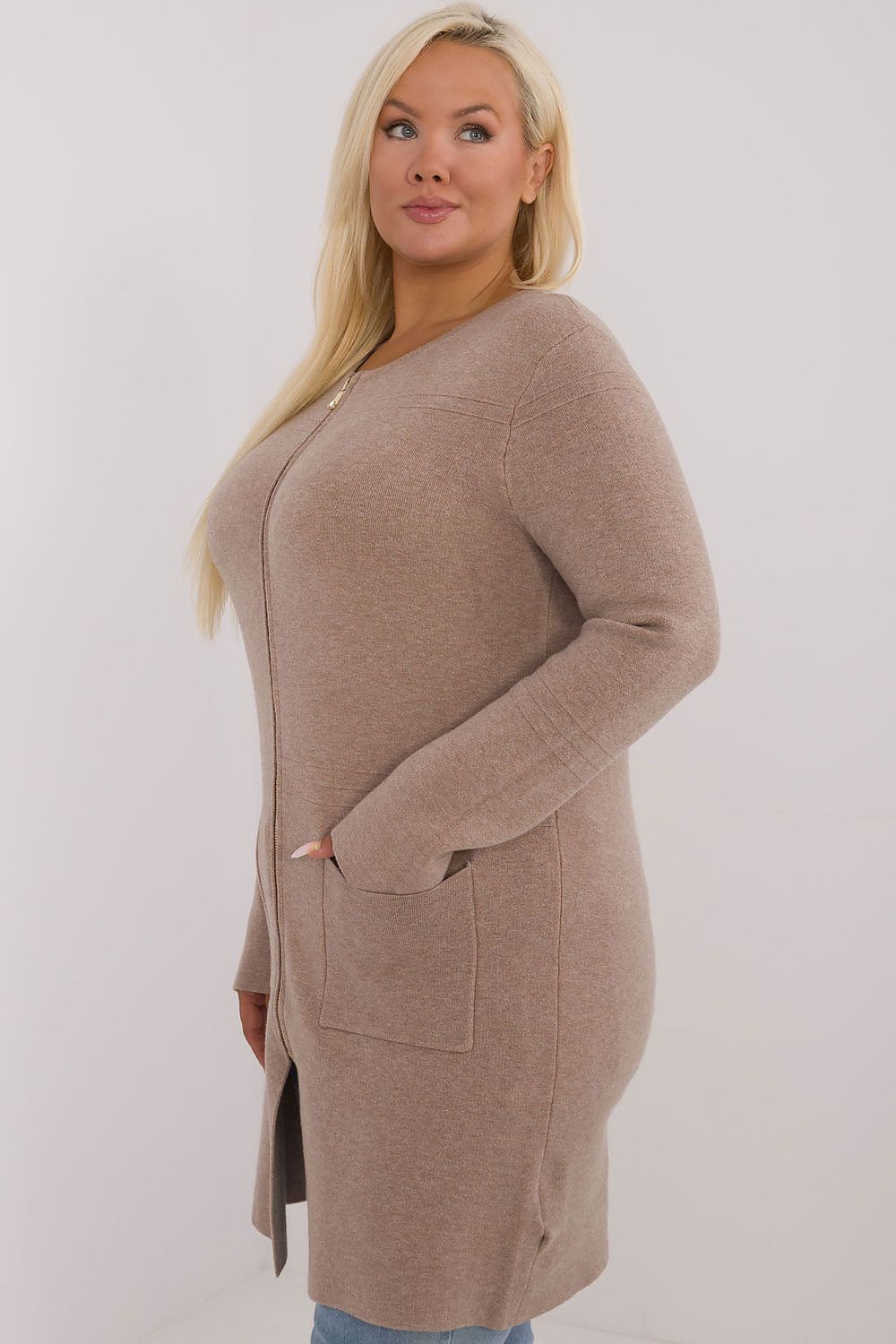 Gilet grande taille Beige